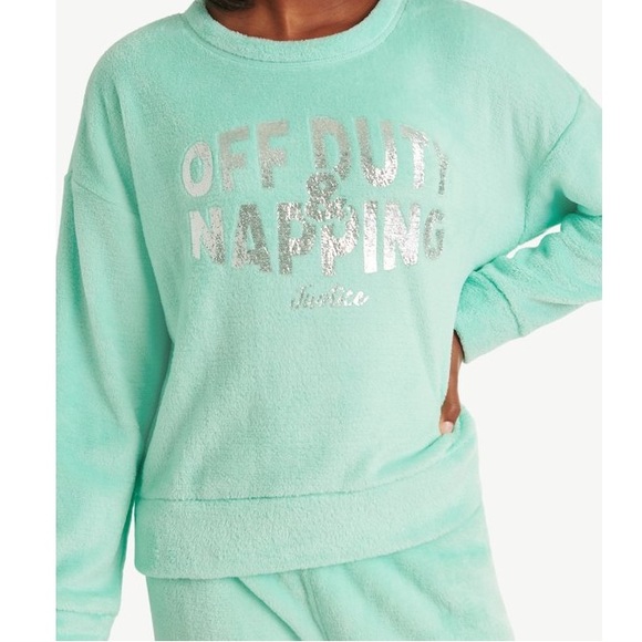 💕3/$20💕 NWT. Justice Girls Fleece Long Sleeve Top and Jogger Pant, 2-piece - Picture 7 of 8